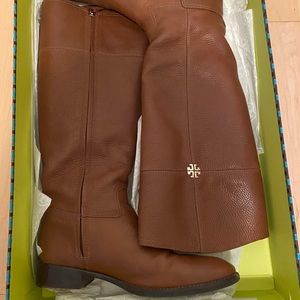 Tory Burch Jolie Riding Boot - Brown - Wide Calf
